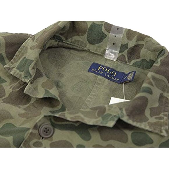 NEW Polo Ralph Lauren Camo Jacket Vintage Style Lightweight Weathered Camouflage - Picture 3 of 4